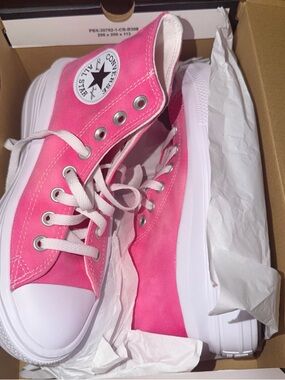 Converse Chuck Taylor All Star Move Platform Sneakers Youth Sz 4.5 Chaos Fuchsia